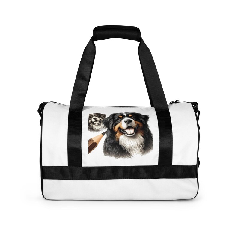 All-over print gym bag for Bernese Mountain Dog lovers