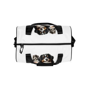 All-over print gym bag for Bernese Mountain Dog lovers