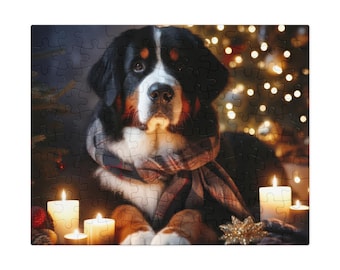 Puzzle con hojalata para los amantes del perro de montaña bernés