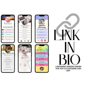 Link in Bio Template, Landing Page, Instagram Bio Link, Canva Link In Bio, Linktree Template, Social Media Links, Beacons, Stan Store