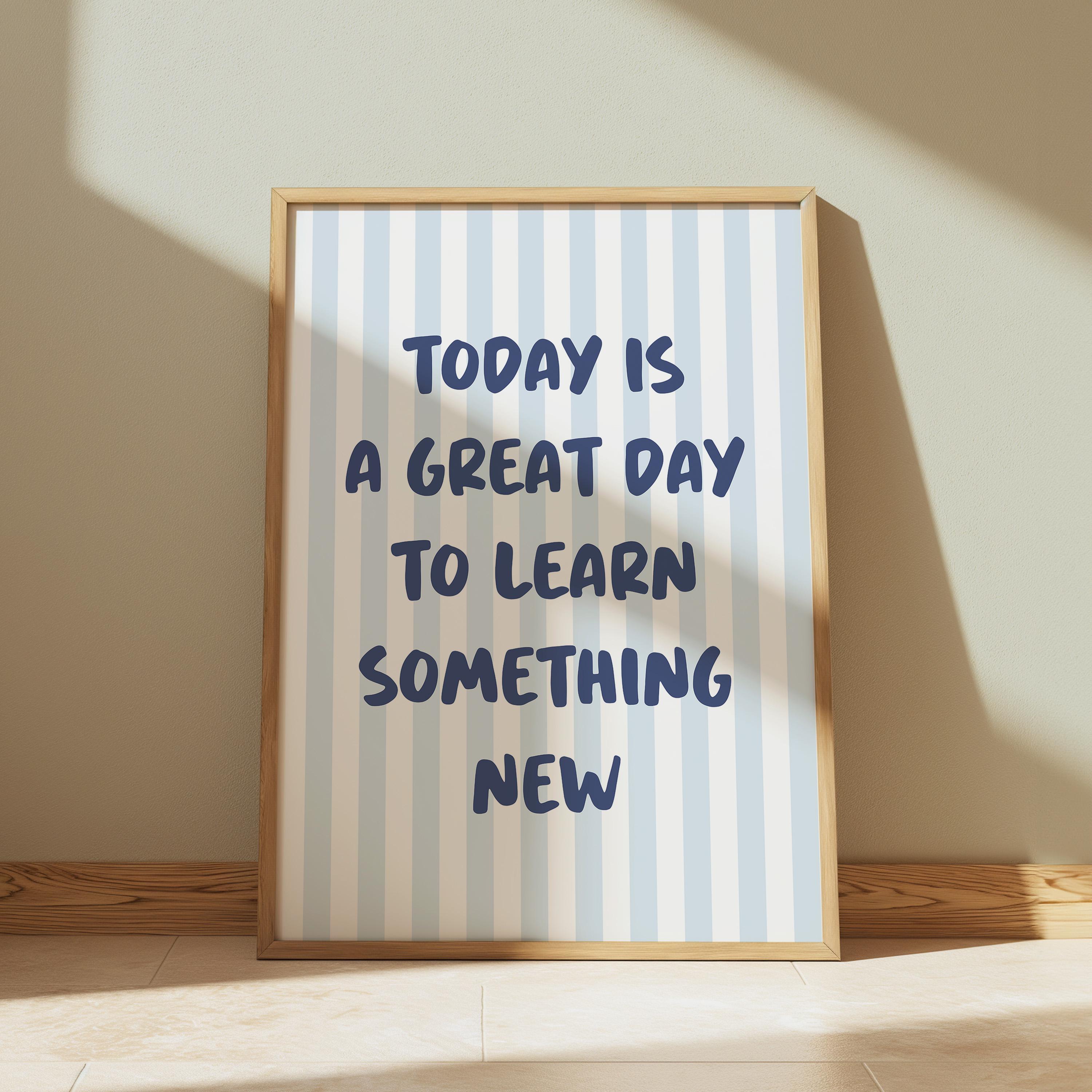 Motivational quote poster for kids room wall art for classroom inspirational decor for preschool positive wall art