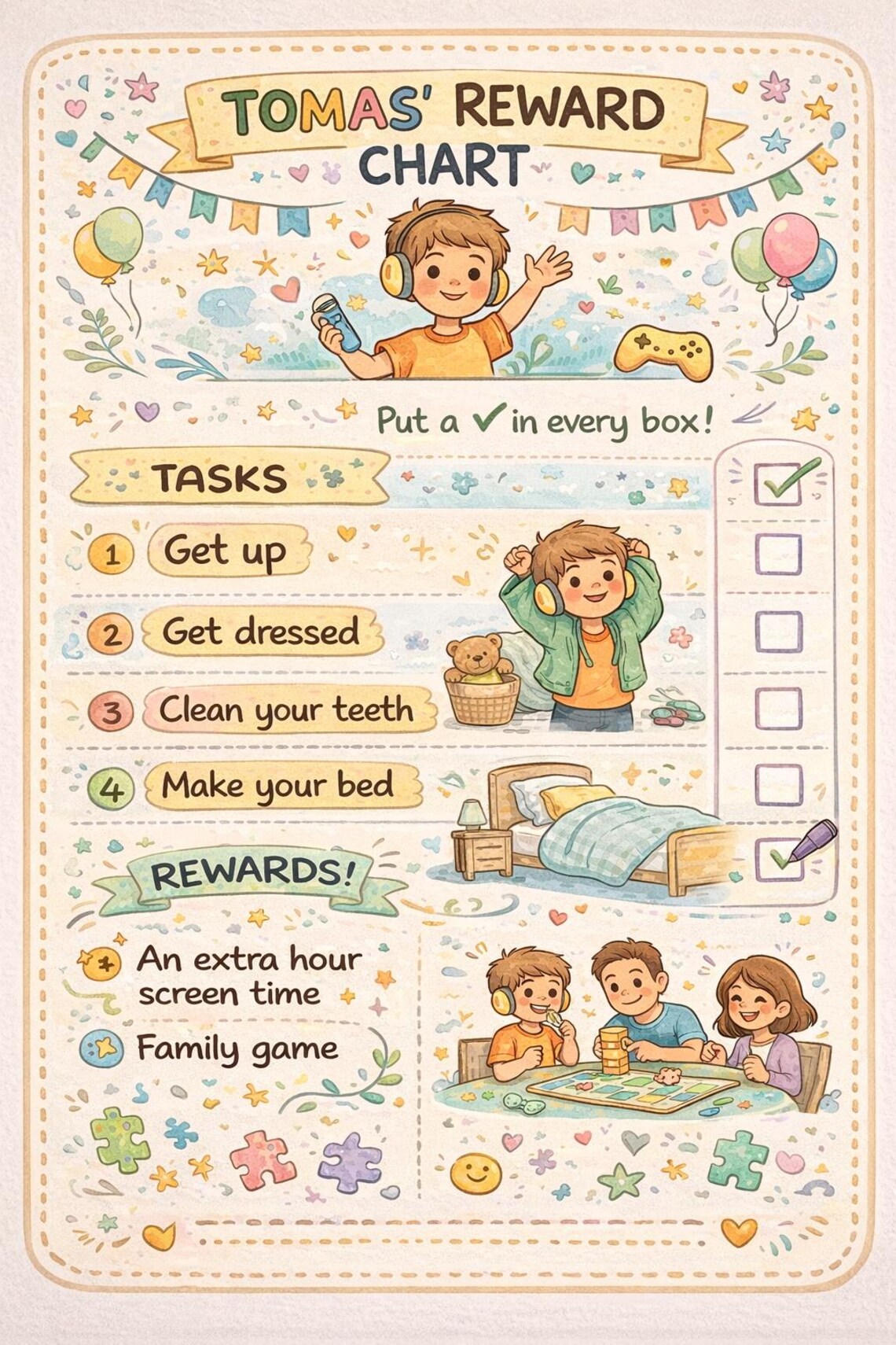 Personalised Regulation Routine Personalised Autism/adhd Routine Chart | Kids Morning Checklist ...