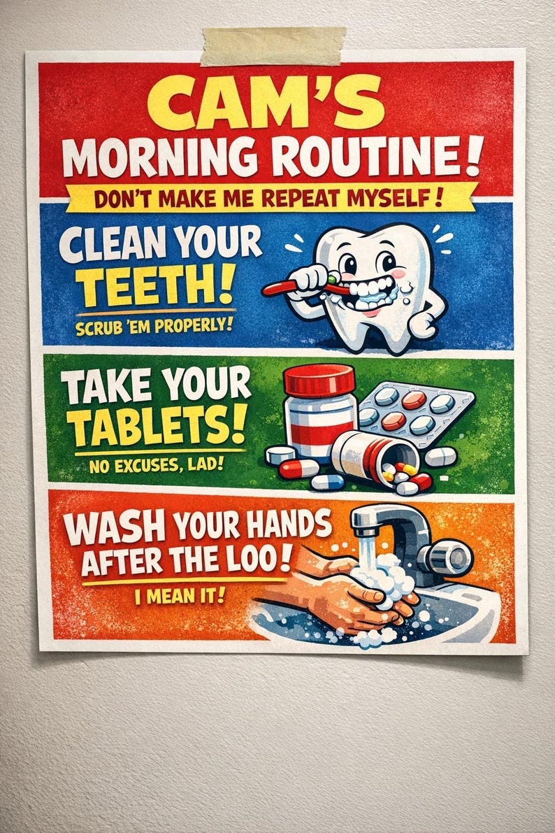 Fnd Help Checklist Daily Reset Routine Printable | ADHD Routine Chart | Self Care ...