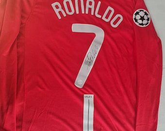 Cristiano Ronaldo Manchester United con autografo timbrato