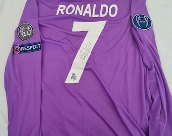 Cristiano Ronaldo Real Madrid 2017 con autografo timbrato