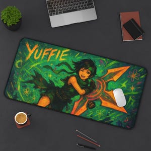 Yuffie, tapete de escritorio para juegos, diseño de Final Fantasy 7, tapete para TCG, regalo para fans de FFVII, alfombrilla grande para ratón, tapete para cartas de juego