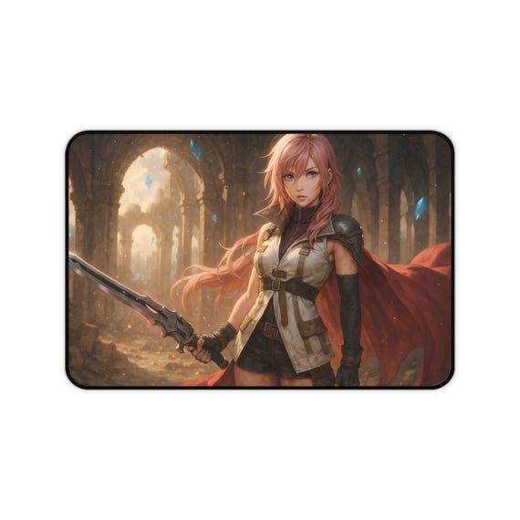 Lightning, Gaming Desk Mat, Final Fantasy 13 Design, Playmat