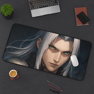 Sephiroth, Gaming Schreibtischmatte, Final Fantasy 7 Design, Spielmatte für TKG, FFVII Fan Geschenk, Großes Mousepad, Spielkartenmatte