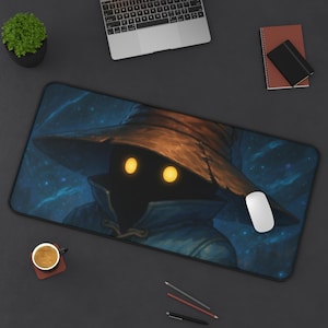 Vivi, alfombrilla de escritorio para juegos, diseño de Final Fantasy 9, tapete para TCG, regalo para fans de FFIX, alfombrilla grande para ratón, tapete para tarjetas de juego