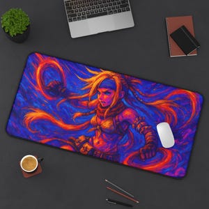 Rikku, Gaming Schreibtischmatte, Final Fantasy X-2 Design, Spielmatte für TKG, FFX-2 Fan Geschenk, Großes Mousepad, Spielkartenmatte