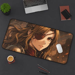 General Beatrix, tapete de juego, diseño de Final Fantasy 9, tapete para TCG, regalo para fans de FFIX, alfombrilla grande para ratón, tapete para cartas de juego