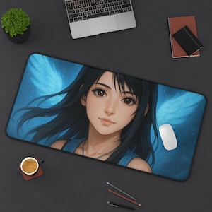 Rinoa, alfombrilla de escritorio para juegos, diseño de Final Fantasy 8, tapete para TCG, regalo para fans de FFVIII, alfombrilla grande para ratón, tapete para cartas de juego