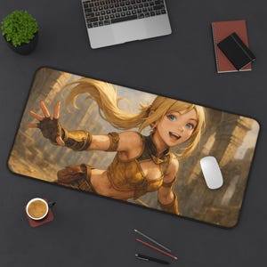 Penelo, alfombrilla de escritorio para juegos, diseño de Final Fantasy 12, tapete para TCG, regalo para fans de FFXII, alfombrilla grande para ratón, tapete para cartas de juego