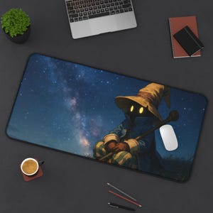 Vivi、ゲーミングデスクマット、ファイナルファンタジー9デザイン、TCG用プレイマット、FFIXファンギフト、大型マウスパッド、ゲームカードマット
