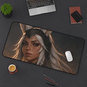 Fran, tapete de escritorio para juegos, diseño de Final Fantasy 12, tapete para TCG, regalo para fans de FFXII, alfombrilla grande para ratón, tapete para tarjetas de juego