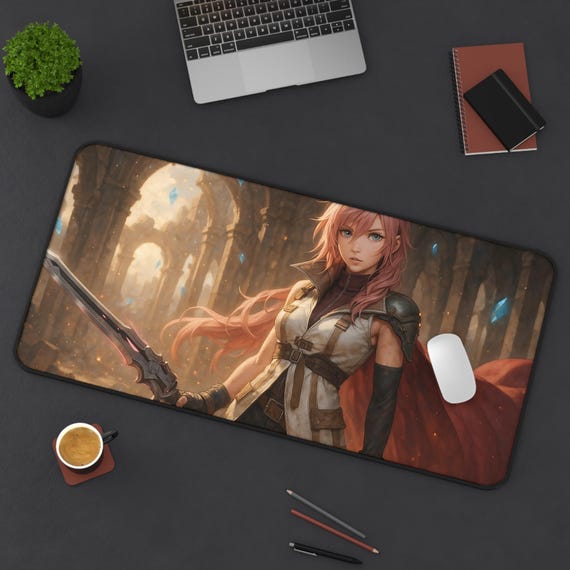 Lightning, Gaming Desk Mat, Final Fantasy 13 Design, Playmat