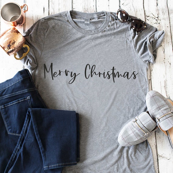 Merry Christmas Shirt / holiday t-shirt / womens shirt / Christmas Shirts / unisex Holiday t-shirt / Christian shirts / Christian Cross tee