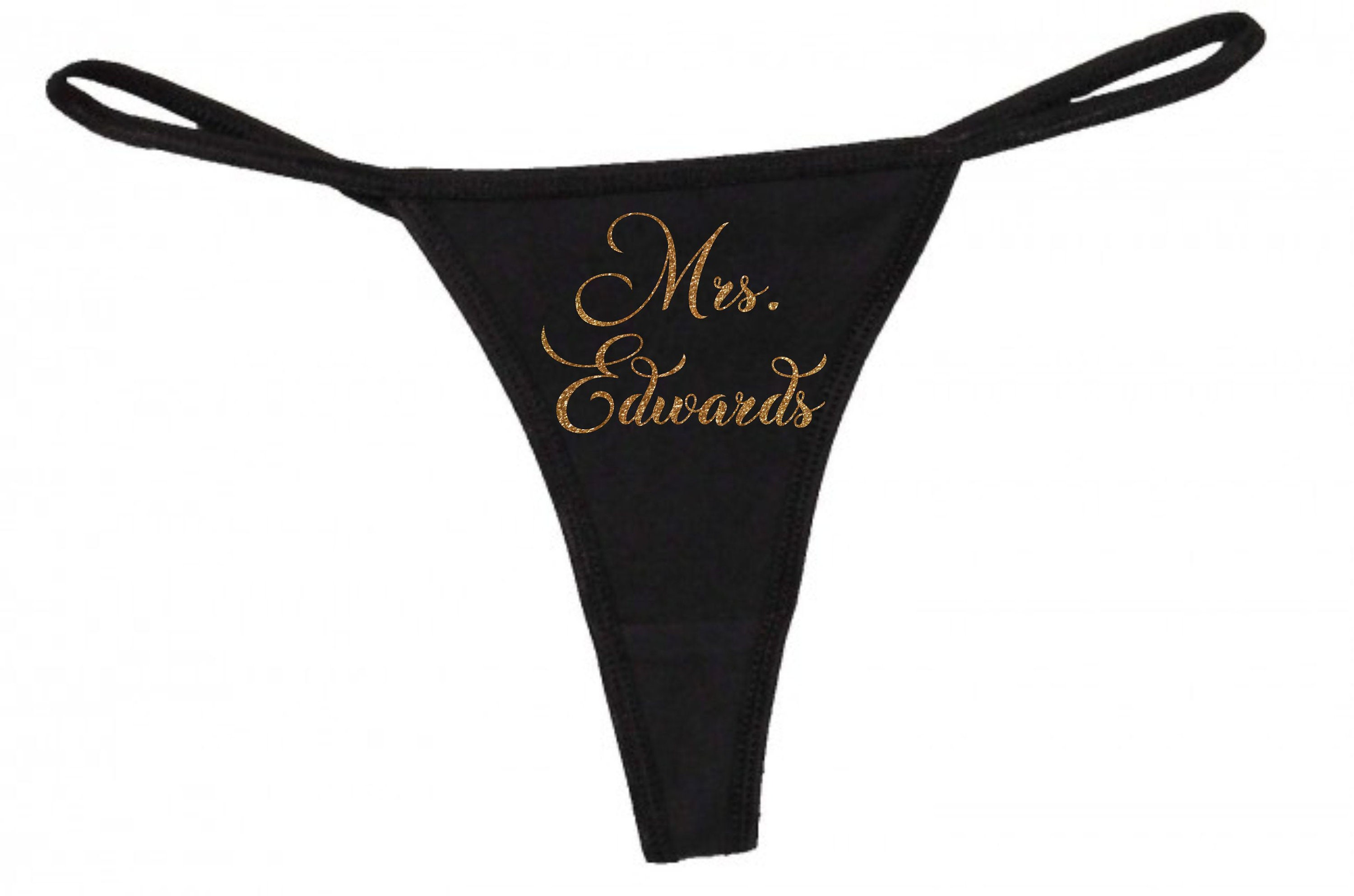 Personalized Bride Thong panties: underwear, bridesmaid, boy shorts, future  mrs, white, black, rhinestone, bling, embroidered