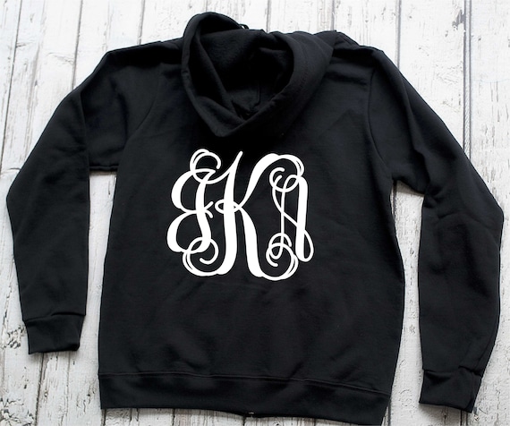 Women's Regular Fit Monogram Zip-Up Sweatshirt