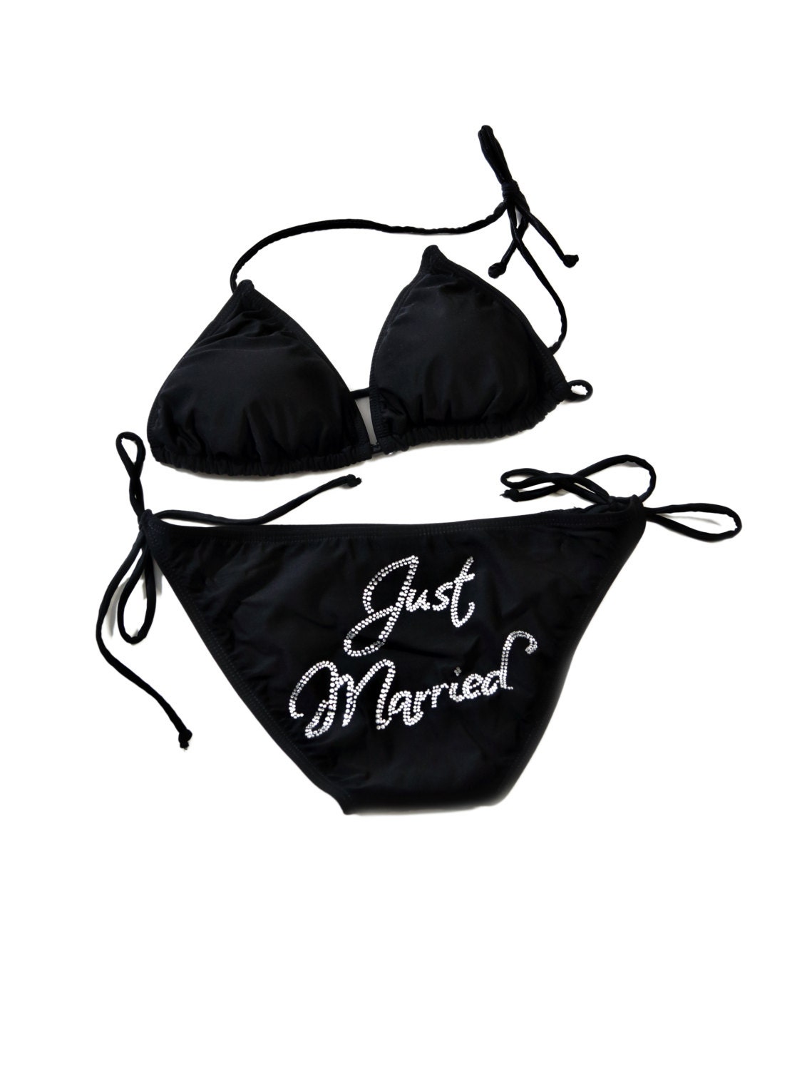 Lined White Bride Swimsuit / Wedding Rhinestone 2 Piece Bikini Etsy