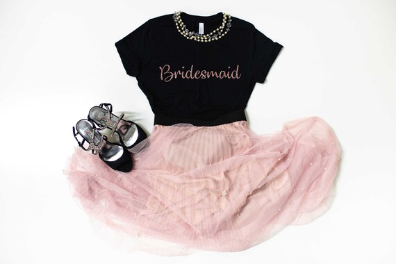 Bridesmaid t-shirt, bridal party shirts, unisex bridesmaid tees, custom shirts for bridesmaids , wedding party gifts, bridesmaid present