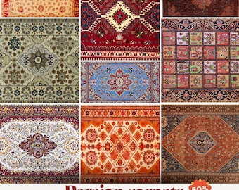 Persian Carpet Digital Paper Pack: Scrapbook & Journal Backgrounds (Digital Download)