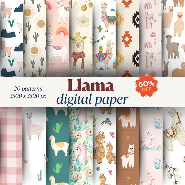 Aztec Llama Pattern Print Foldable Umbrella