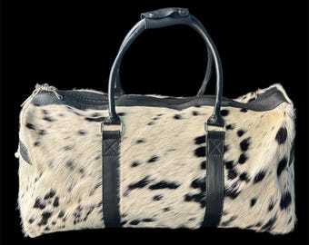 Rindsleder Reisetasche | Leder Reisetasche | Haarspangen an den Taschen
