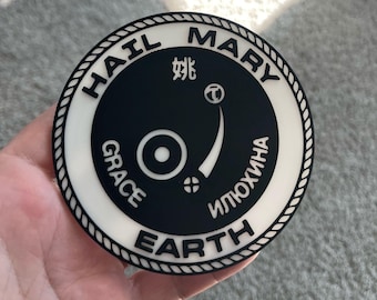 Project Hail Mary Mission Patch Coaster | Sci Fi Book Gift