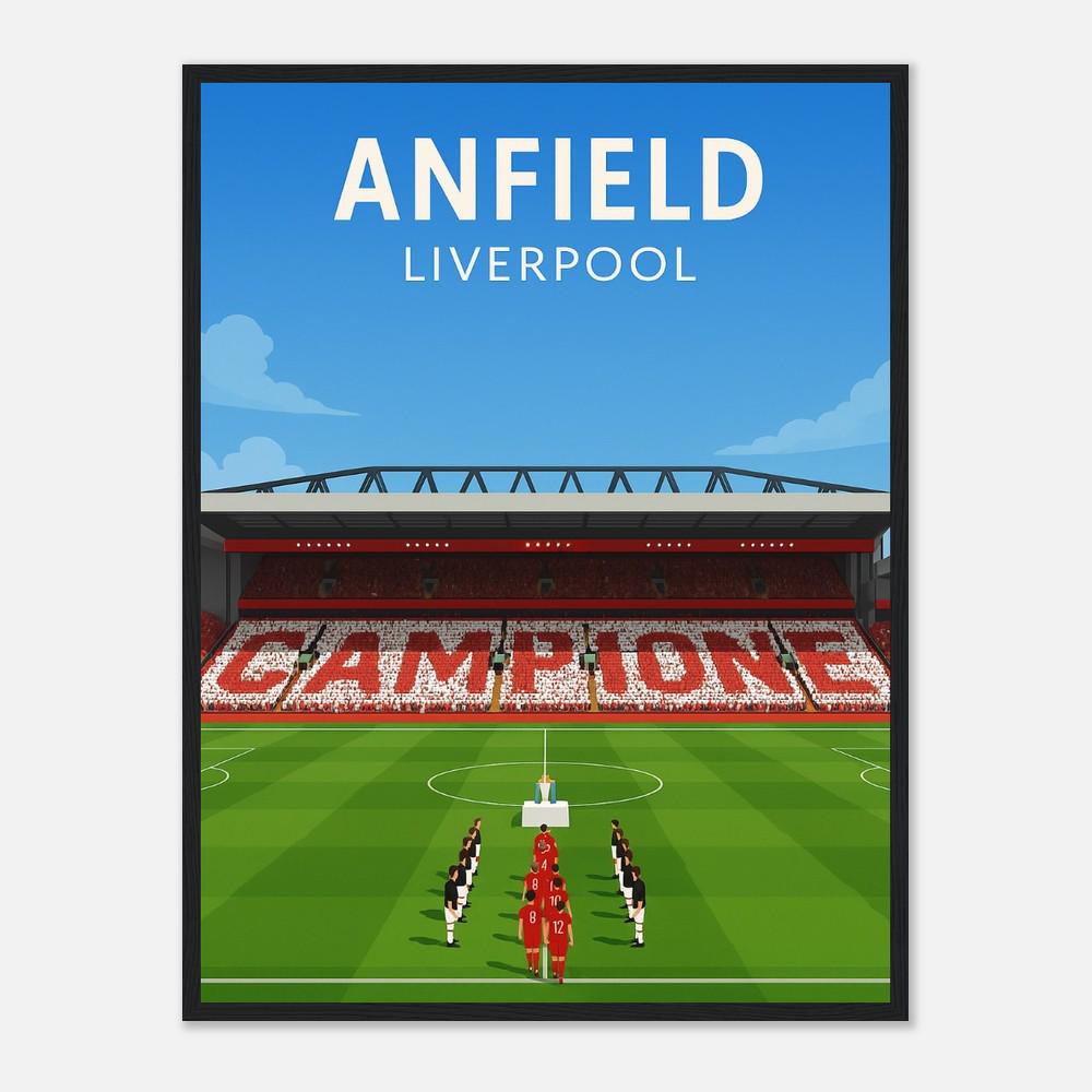 Liverpool Champions Anfield Print, Liverpool FC Print, Football Stadium Prints, Football Art, Soccer Gift , Popular Print A1/A2/A3/A4/A5