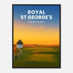 Stampa Royal St George's Golf, Inghilterra, Viaggi, Stampe sui campi da golf, Arte del golf, Regalo per il golf, Stampa popolare A1/A2/A3/A4/A5