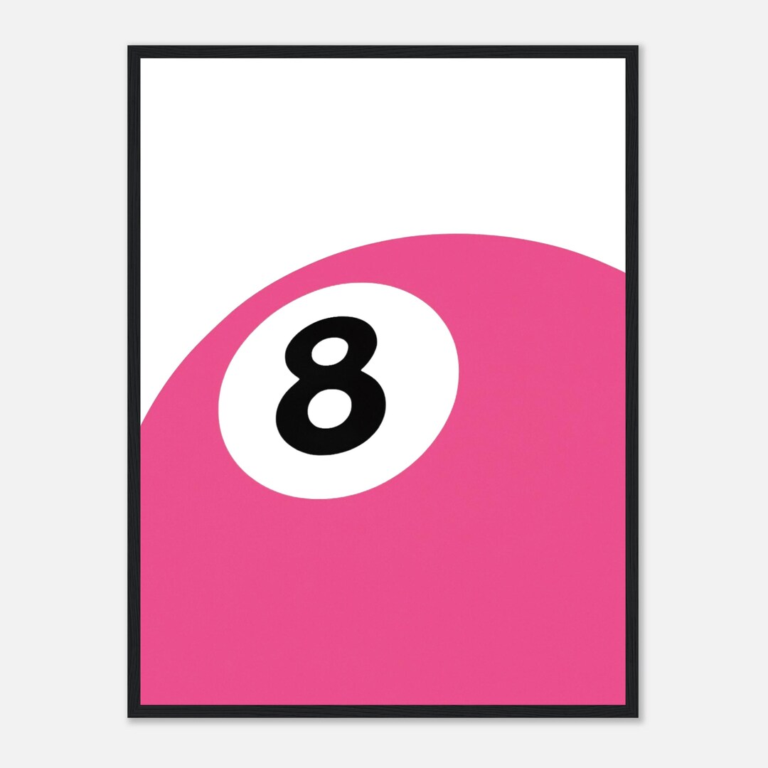 Aesthetic 8 Ball Print, Cool Aesthetic Print, Billiards Print, Living