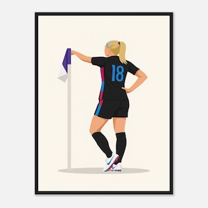 England Lionesses Women&#39;s Euro 2025, Chloe Kelly England Print, England Women&#39;s Football, Women&#39;s Football Poster A1/A2/A3/A4/A5
