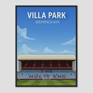 Villa Park Print, Aston Villa Print, Football Stadium Prints, Football Art, Soccer Gift , Popular Print A1/A2/A3/A4/A5
