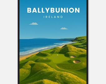 Lámina de golf de Ballybunion, Lámina de golf de Irlanda, Viajes, Láminas de campos de golf, Arte de golf, Póster de golf, Regalo de golf, Lámina popular A1/A2/A3/A4/A5