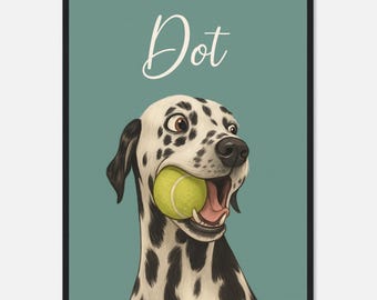 Retratos de mascotas, láminas personalizadas, retratos ilustrados personalizados, arte mural personalizado para perros, ideas para conmemorar mascotas (tamaño A1/A2/A3/A4/A5)
