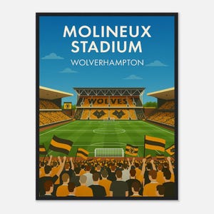 Molineux Stadion Druck, Wölfe Druck, FußballStadion Drucke, Fußball Kunst, Fußball Geschenk, beliebter Druck A1 / A2 / A3/A4 / A5