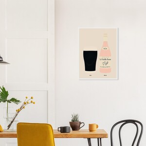 Irish Stout and Chicken Wine Print, His and Hers Poster, Alcohol Prints, Wine Art Print, Split the G Print, House warming Gift A1/A2/A3/A4 image 7