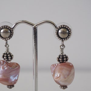 Pink Mother of Pearl Earrings