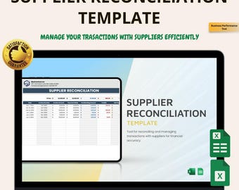 Supplier Reconciliation Template Excel & Google Sheets: Match Accounts, Invoices and Payments Fast
