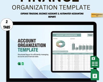 Excel & Google Sheets Finance Tracker: Automated Accounting Dashboard (Digital Download)