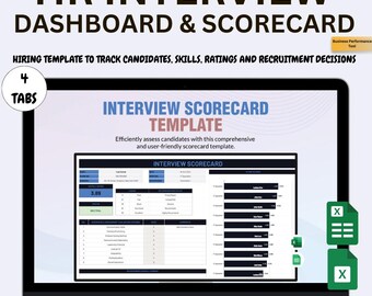 HR Interview Scorecard Dashboard: Excel & Google Sheets Hiring Template
