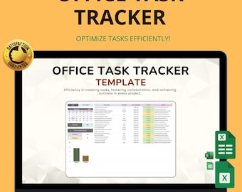 Office Task Tracker Excel & Google Sheets: Manage Daily Work, Team Tasks and Deadlines