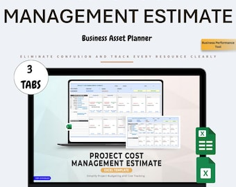 Project Cost Management Template | Excel Sheets | Estimate Budgets, Track Expenses & Manage Project Finance Dashboard