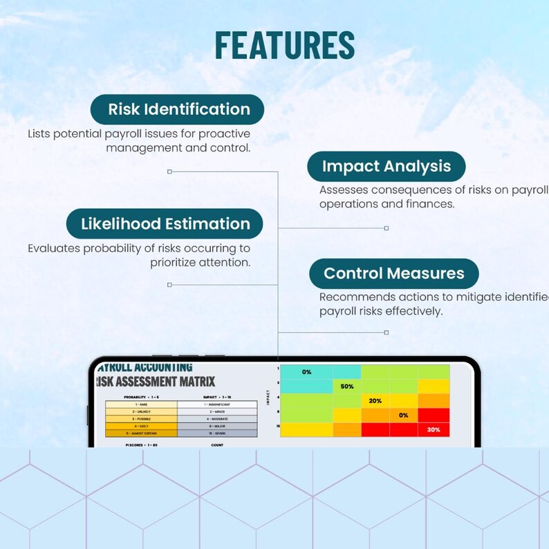 Payroll Risk Assessment Matrix | Excel & Google Sheets Template - Etsy UK