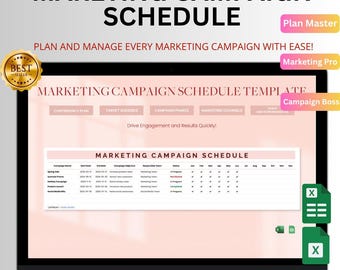 Marketing Campaign Schedule Template Excel & Google Sheets: Plan Campaigns and Track Progress
