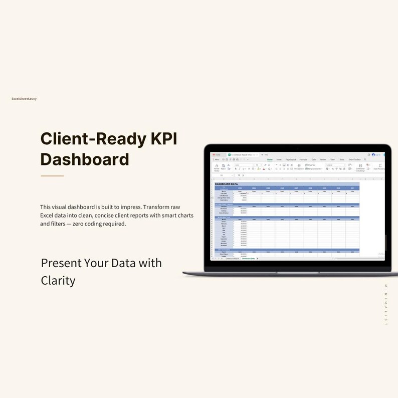 KPI Report Template: Excel & Google Sheets Dashboard for Business ...