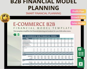 E-commerce B2B Financial Model Template Excel & Google Sheets: Forecast Revenue, Costs and Growth