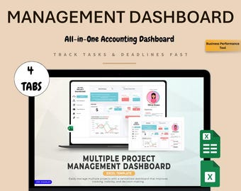 Mall för projektledningsinstrumentpanel: Excel och Google Sheets projektspårning