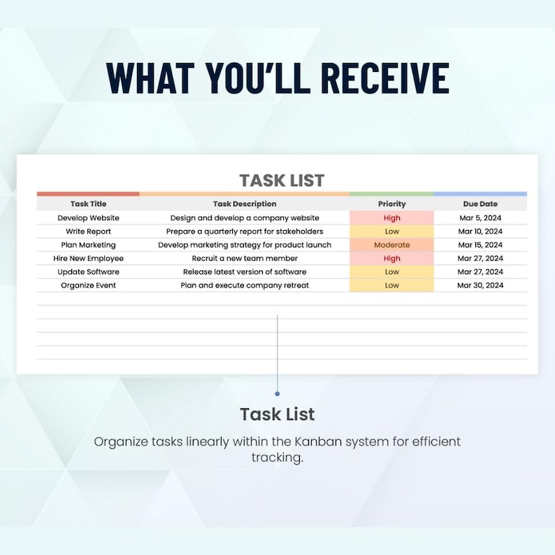 Task Title Kanban Board Task Tracker Excel & Google Sheets: Visual Project and ...